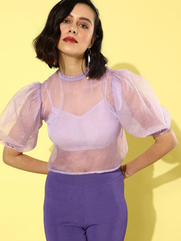 Style Quotient - Mauve Solid Top (Set of 2)