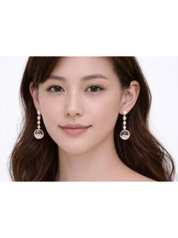 Miora - Silver Crystal Drop Earrings