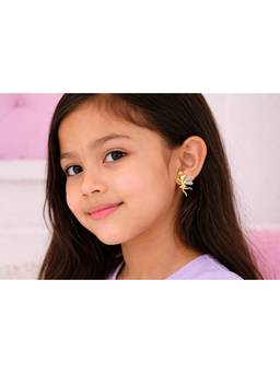 Miora - Gold Enamel Fairy Star Stud Earrings
