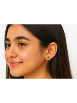 Miora - Blue Midnight Blue Star Enamel Stud Earrings