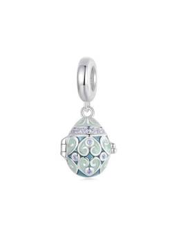 Miora - Silver Enamel Egg Charm