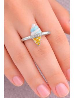 Miora - Multi-Color Ice-Cream Cone Enamel Ring