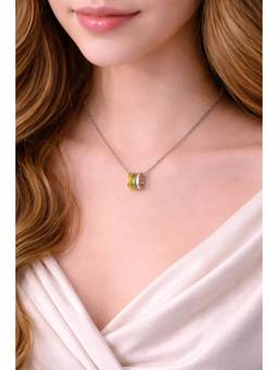 Miora - Silver Triple Ring Pendant Necklace