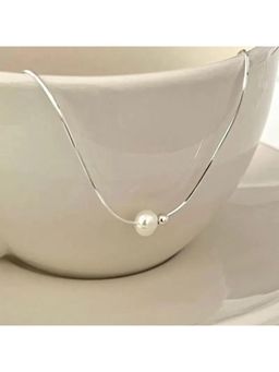 Miora - Silver Minimal Pearl Bead Necklace
