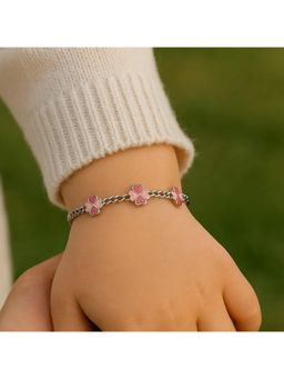 Miora - Pink Pink Clover Hearts Bracelet