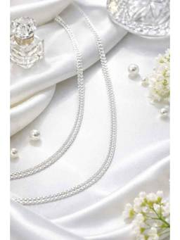 Miora - Silver Elegant Dual Crystal Chain Anklet