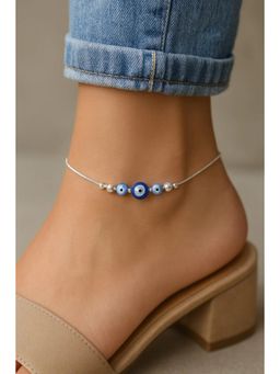 Miora - Blue Evil Eye Beads Anklet