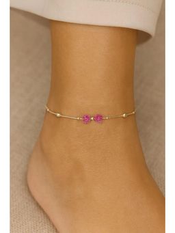 Miora - Pink Women's Blossom Bow Anklet