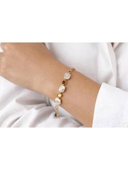 Miora - Silver Mother Of Pearl Link Bracelet
