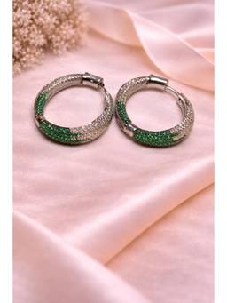 Miora - Black Circle Hoops Earrings