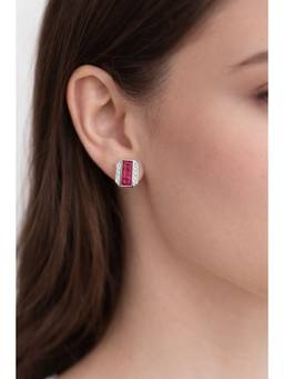 Miora - Silver Rectangular Earrings