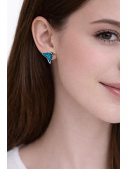 Miora - Blue Open Birds Earrings