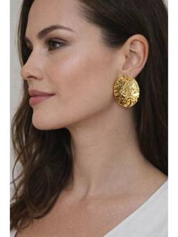 Miora - Gold Textured Earrings
