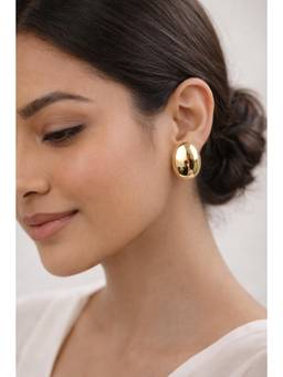 Miora - Gold Button Earrings