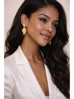 Miora - Gold Tear Drop hanging Earrings