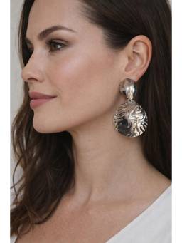 Miora - Silver Contemporary Disc Earrings