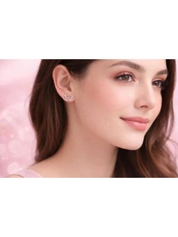 Miora - Pink Butterfly Enamel Pink Earrings