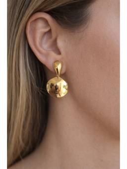 Miora - Gold Assymetric Hanging Earrings