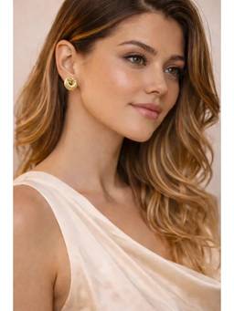 Miora - Gold Rope Texture Earrings