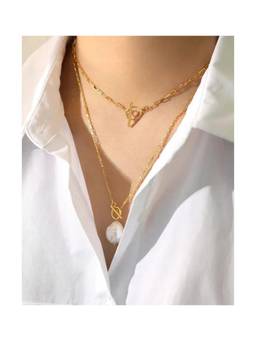 Miora - Gold OT Buckle Chain Necklace