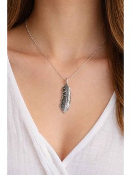 Miora - Silver Guardian Feather Pendant