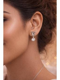 Miora - Silver L Hanging Earrings