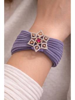 Miora - Purple Iris Bow Bracelet