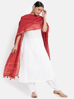 Fabindia - Cotton Silk Embroidered Dupatta
