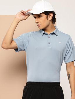 Alcis - Blue Solid Golf Polo T-shirt