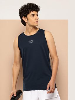 Alcis - Men Navy Blue Raw Pwr Tank