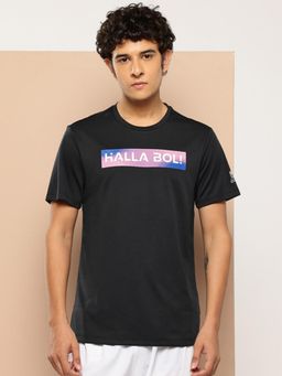 Alcis - Men Black Rr Slogan Printed T-shirt