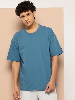 Alcis - Blue Solid Oversized T-shirt