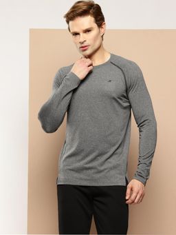Alcis - Men Grey Squad Textured T-shirt