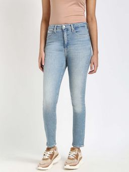 Calvin Klein - Women Blue Solid Skinny Fit Jeans