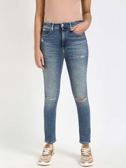 Calvin Klein - Women Blue Solid Skinny Fit Jeans