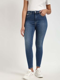 Calvin Klein - Women Blue Solid Skinny Fit Jeans