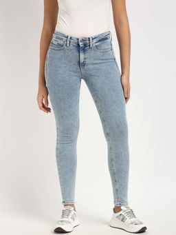 Calvin Klein - Women Blue Solid Skinny Fit Jeans