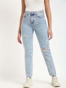 Calvin Klein - Women Blue Solid Slim Fit Jeans