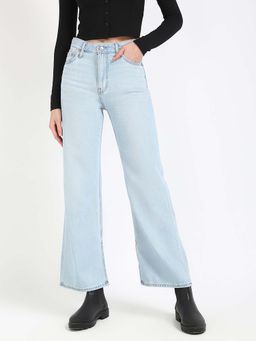 Calvin Klein - Women Blue Solid Straight Fit Jeans