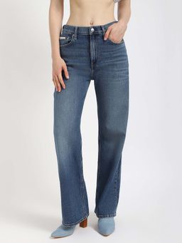 Calvin Klein - Women Blue Solid Straight Fit Jeans