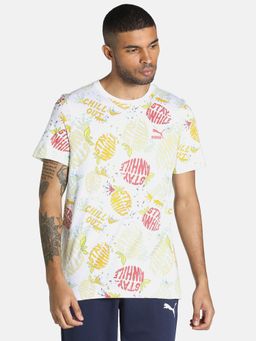 Puma - Summer Aop Squeeze Men White T-shirt