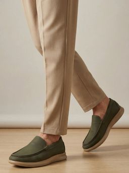 Styli - Men Olive Classic Slip-On Loafers