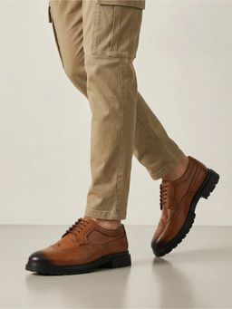 Styli - Men Brown Lace-Up Brogues