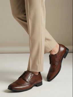 Styli - Men Brown Lace-Up Brogues