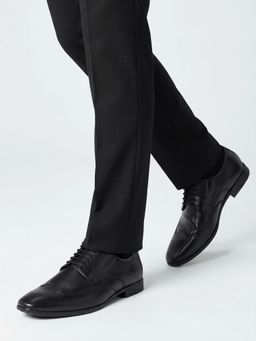 Styli - Men Black Lace-Up Brogues