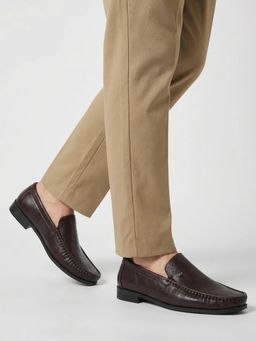 Styli - Men Brown Slip-On Loafers