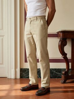 Styli - Beige Solid/Plain Regular Joggers