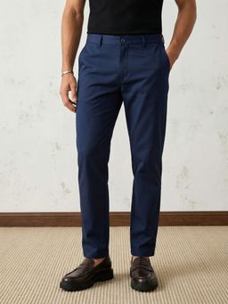 Styli - Blue Solid/Plain Regular Trouser