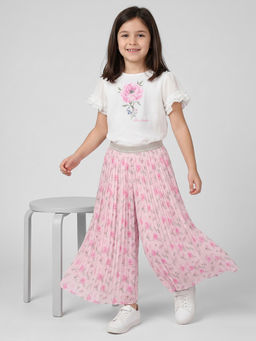R&B - White Polyester Girl Co-Ord Sets