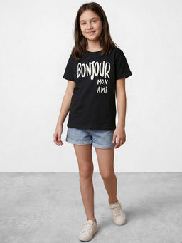 R&B - Black Girls Printed Short Sleeves T-Shirt